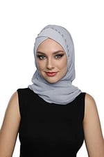 Şallı Takmatik Taşlı Hazır Türban Tesettür Bone Namaz Örtüsü