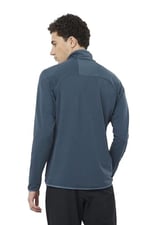 Salomon LC2276200 Tam Fermuarlı Polar Orta Katmanlı Ceket ESSENTIAL LIGHTWARM (Koyu Mavi/L/Erkek)