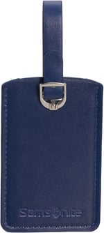 Samsonite Global Travel Accessories, dikdörtgen bagaj etiketi (2x), 10 cm, mavi (Midnight Blue)