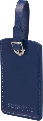 Samsonite Global Travel Accessories, dikdörtgen bagaj etiketi (2x), 10 cm, mavi (Midnight Blue)
