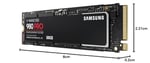 Samsung 980 PRO NVMe M.2, 500 GB SSD, 7.000 MB/sn Okuma, 5.100 MB/sn Yazma , ‎ ‎MZ-V8P500BW