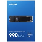 Samsung 990 EVO1TB 5,000 MB/s, PCIe 4.0 x4/ 5.0 x2 NVMe M.2 (2280) SSD (MZ-V9E1T0BW)