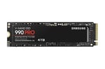 Samsung 990 PRO NVMe M.2 SSD, 4 TB, PCIe 4.0, 7.450 MB/s okuma, 6.900 MB/s yazma, dahili SSD, oyun ve video düzenleme için, MZ-V9P4T0BW