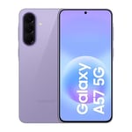 Samsung Galaxy A57 5G Android Akıllı Telefon, 256GB Hafıza, 8GB RAM, Lila, 6 Nesil OS Güncellemesi, Geniş Ekran, Üçlü Kamera (Samsung Türkiye Garantili)