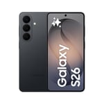 Samsung Galaxy S26 Siyah, 256GB Depolama, Yapay Zeka Telefonu, 12GB Bellek, Özelleştirilmiş AP, Photo Assist, 50MP Kamera, 4300mAh Pil