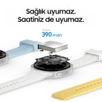 Samsung Galaxy Watch9 Gümüş, 44mm, Bluetooth, İncelik, Konfor, İkonik Tasarım, Kişiselleştirilmiş Uyku Deneyimi, Sağlık Koçu, 445 mAh Pil, Konuşmak için Bileğini Kaldır (Samsung Türkiye Versiyonu)
