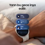 Samsung Galaxy Watch9 Gümüş, 44mm, Bluetooth, İncelik, Konfor, İkonik Tasarım, Kişiselleştirilmiş Uyku Deneyimi, Sağlık Koçu, 445 mAh Pil, Konuşmak için Bileğini Kaldır (Samsung Türkiye Versiyonu)