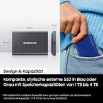 Samsung MU-PC1T0T/WW T7 1TB USB 3.2 Gen 2 Harici Katı Hal Sürücüsü, Gri