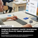 Samsung MU-PC1T0T/WW T7 1TB USB 3.2 Gen 2 Harici Katı Hal Sürücüsü, Gri