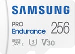 SAMSUNG PRO Endurance 256 GB MicroSDXC Hafıza Kartı, Çizgi Kamerası, Gövde Kamerası ve güvenlik kamerası, Sınıf 10, U3, V30 (MB-MJ256KA/AM) için Adaptörlü