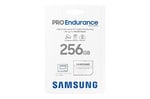 SAMSUNG PRO Endurance 256 GB MicroSDXC Hafıza Kartı, Çizgi Kamerası, Gövde Kamerası ve güvenlik kamerası, Sınıf 10, U3, V30 (MB-MJ256KA/AM) için Adaptörlü