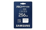 Samsung PRO Ultimate microSD kart + SD adaptörü, 256 GB, akıllı telefonlar, drone ve aksiyon kamerası, UHS-I U3, 200 MB/s okuma, 130 MB/s yazma, MB-MY256SA/WW