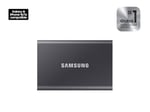 SAMSUNG T7 2TB, Taşınabilir SSD, Gri, 1050MB/s'ye kadar, USB 3.2 Gen2, Oyun, Öğrenciler ve Profesyoneller, Harici Katı Hal Sürücüsü (MU-PC2T0T/AM), Gri [Kanada Sürümü]
