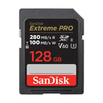 SanDisk 128GB Extreme PRO SDXC UHS-II Hafıza Kartı - C10, U3, V60, 6K, 4K UHD, SD Kart - SDSDXEP-128G-GN4IN