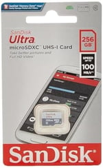 SanDisk 256GB Ultra Lite MicroSDXC 100 MB, Beyaz/Gri
