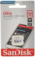 SanDisk 256GB Ultra Lite MicroSDXC 100 MB, Beyaz/Gri