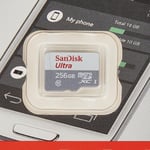 SanDisk 256GB Ultra Lite MicroSDXC 100 MB, Beyaz/Gri