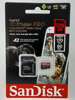 SanDisk Extreme Pro 128 GB microSDXC Hafıza Kartı SDSQXCY-128G-GN6MA, 170 MB/sn'e kadar