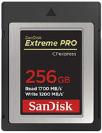 SanDisk Extreme Pro CFexpress hafıza kartı Tip B 256 GB (1.700 MB/s okuma, 1.200 MB/s yazma, RescuePRO Deluxe, sorunsuz RAW videolar, 4K, XQD uyumluluğu)
