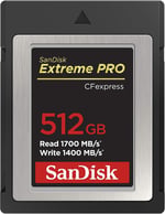 SanDisk Extreme PRO CFexpress Hafıza Kartı Tip B 512 GB (1700 MB/s'ye kadar okuma hızı, RAW 4K video, XQD uyumluluğu, RescuePro Deluxe kurtarma yazılımı)