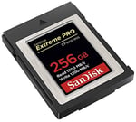 SanDisk Extreme Pro CFexpress hafıza kartı Tip B 256 GB (1.700 MB/s okuma, 1.200 MB/s yazma, RescuePRO Deluxe, sorunsuz RAW videolar, 4K, XQD uyumluluğu)