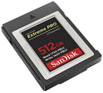 SanDisk Extreme PRO CFexpress Hafıza Kartı Tip B 512 GB (1700 MB/s'ye kadar okuma hızı, RAW 4K video, XQD uyumluluğu, RescuePro Deluxe kurtarma yazılımı)