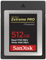 SanDisk Extreme PRO CFexpress Hafıza Kartı Tip B 512 GB (1700 MB/s'ye kadar okuma hızı, RAW 4K video, XQD uyumluluğu, RescuePro Deluxe kurtarma yazılımı)