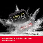 SanDisk Extreme PRO SDHC UHS-II Hafıza Kartı V90 256 GB (300 MB/s, 8K, 4K ve Full-HD Video Kaydı, RescuePRO Deluxe, Darbeye Dayanık - Seçenekler: 250MB/s'ye kadar, UHS-I V30, UHS-II V60, UHS-II V90...