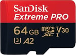 SanDisk Extreme Pro SDSQXCU-064G-GN6MA Class 10 UHS-I U3 A2 V30 64 GB Micro SD Kart