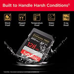 SanDisk Extreme PRO SDXC UHS-I Hafıza Kartı, 128 GB, 200 MB/sn Aktarım Hızı, U3: UHS Speed Sınıf, V30: Speed Sınıf, 4K UHD Videolar, QuickFlow Teknolojisi, Isıya Dayanıklı - Seçenekler: 128GB, 512 GB