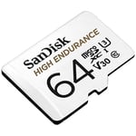 SanDisk High Endurance microSDXC Hafıza Kartı 64 GB + Adaptör (Dash Camları ve Özel Güvenlik Kameraları için, 100 MB/s Okuma, Full HD ve 4K Videolar için V30)