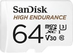 SanDisk High Endurance microSDXC Hafıza Kartı 64 GB + Adaptör (Dash Camları ve Özel Güvenlik Kameraları için, 100 MB/s Okuma, Full HD ve 4K Videolar için V30)