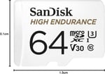 SanDisk High Endurance microSDXC Hafıza Kartı 64 GB + Adaptör (Dash Camları ve Özel Güvenlik Kameraları için, 100 MB/s Okuma, Full HD ve 4K Videolar için V30)