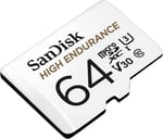 SanDisk High Endurance microSDXC Hafıza Kartı 64 GB + Adaptör (Dash Camları ve Özel Güvenlik Kameraları için, 100 MB/s Okuma, Full HD ve 4K Videolar için V30)