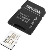 SanDisk Max Endurance MicroSDHC 32GB SD Adapter For Home Security Cameras & Dashcams, Up To 15,000 Hours, Full HD / 4K Videos, Extreme Endurance, Up To 100/40 MB/s Read/Write Speeds, C10, U3, V30