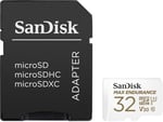 SanDisk Max Endurance MicroSDHC 32GB SD Adapter For Home Security Cameras & Dashcams, Up To 15,000 Hours, Full HD / 4K Videos, Extreme Endurance, Up To 100/40 MB/s Read/Write Speeds, C10, U3, V30