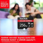 SanDisk Micro SD Express, 256 GB micro SD kart, okuma hızı/yazma hızı 880/480 MB/s'ye kadar, en hızlı microSD ürünümüzden 4,4 kata kadar daha yüksek okuma hızı, Cl - Seçenekler: 256 GB, 128 GB, 512 GB
