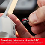SanDisk Micro SD Express, 256 GB micro SD kart, okuma hızı/yazma hızı 880/480 MB/s'ye kadar, en hızlı microSD ürünümüzden 4,4 kata kadar daha yüksek okuma hızı, Cl - Seçenekler: 256 GB, 128 GB, 512 GB
