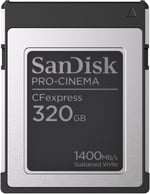 SanDisk Pro-Cinema CFexpress 320 GB Tip B, 1700 MB/s kadar kusursuz video kaydı ve 1 metre düşme direnci için