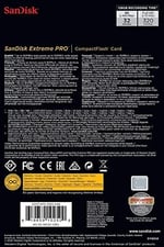 SanDisk SDCFXPS-128G-X46 Extreme Pro 128GB CompactFlash Hafıza Kartı UDMA 7 160MB/sn'e kadar