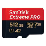 SanDisk SDSQXCZ-512G-GN6MA Extreme 512GB Micro SD Kart, Siyah/Kırmızı