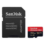 SanDisk SDSQXCZ-512G-GN6MA Extreme 512GB Micro SD Kart, Siyah/Kırmızı