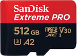 SanDisk SDSQXCZ-512G-GN6MA Extreme 512GB Micro SD Kart, Siyah/Kırmızı