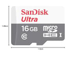 SanDisk Ultra 16 GB microSDHC Hafıza Kartı, 80MB/sn UHS-I Class 10 - SDSQUNS-016G-GN3MN