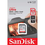 SanDisk Ultra 64GB SDXC Memory Card 120MB/s