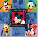 SandyLion 12 x 12 inç koleksiyon albümü, Mickey ve Friends kabartmalı, posta bombası albümü, çok renkli