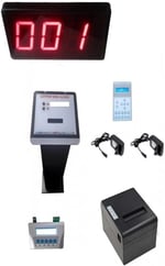 SANEC Kablolu Kiosk ve Printer'lı LCD Keypadli Sıramatik (Numaratör)