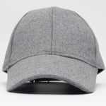 Şapkadan Unisex Gri Kaşe Kumaş Kışlık Kep Şapka