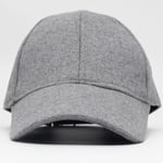 Şapkadan Unisex Gri Kaşe Kumaş Kışlık Kep Şapka
