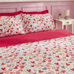 Sarah Anderson Amour Glow Kalp Desenli Nevresim Takımı Multicolour